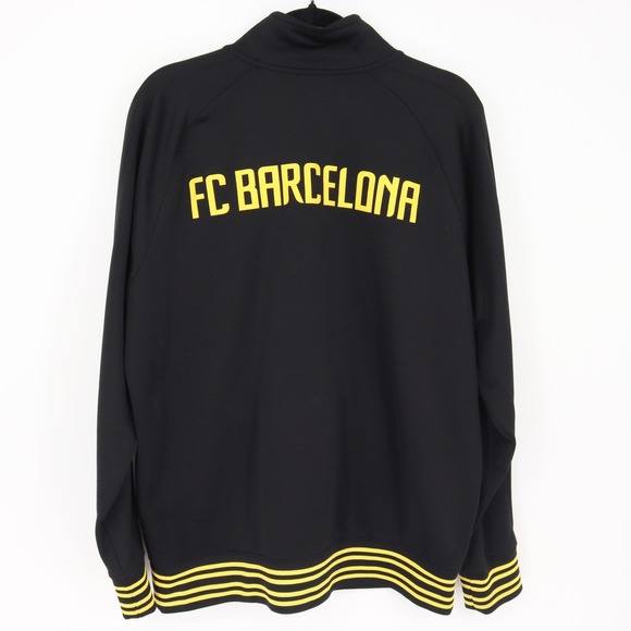 Nike FC Barcelona Football Jacket Soccer Track Jacket Men's Size L Black Yellow - Picture 8 of 9